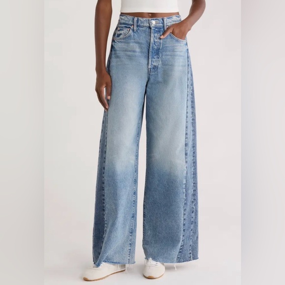 MOTHER Denim - Classic Blue Wide-Leg Jeans
